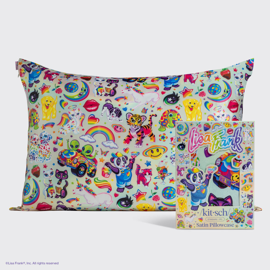 Lisa Frank x Kitsch Satin Pillowcase in The Fantastic World of Lisa Frank 2 Pack