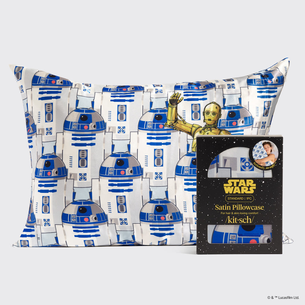 Star Wars™ & Kitsch Satin Pillowcase in R2-D2 & C-3PO 2 Pack