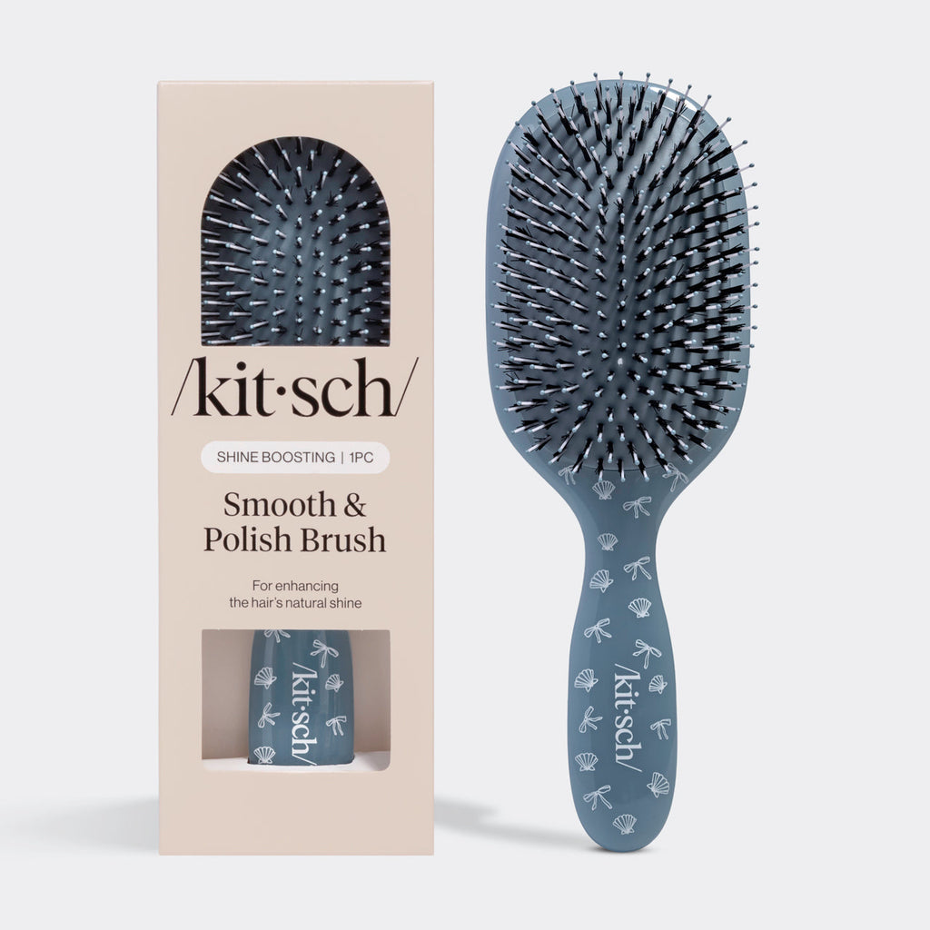 Coastal Blue Print Smooth & Polish Brush