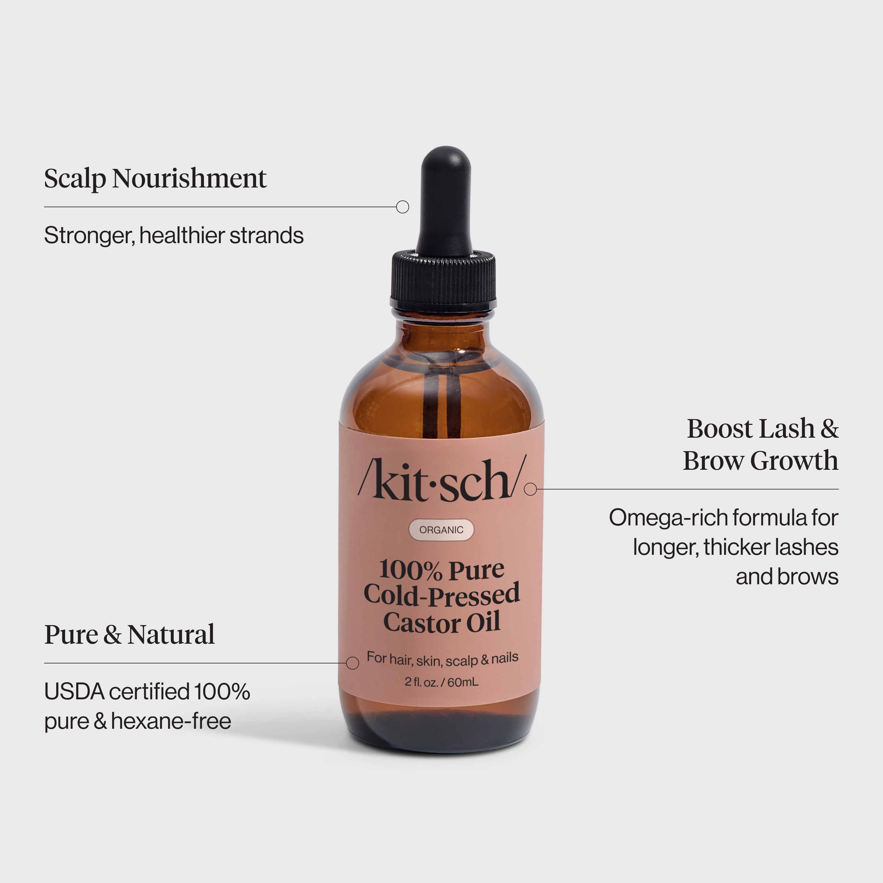 100% Castor Oil 2oz + FREE Eco-Friendly Dermaplaner