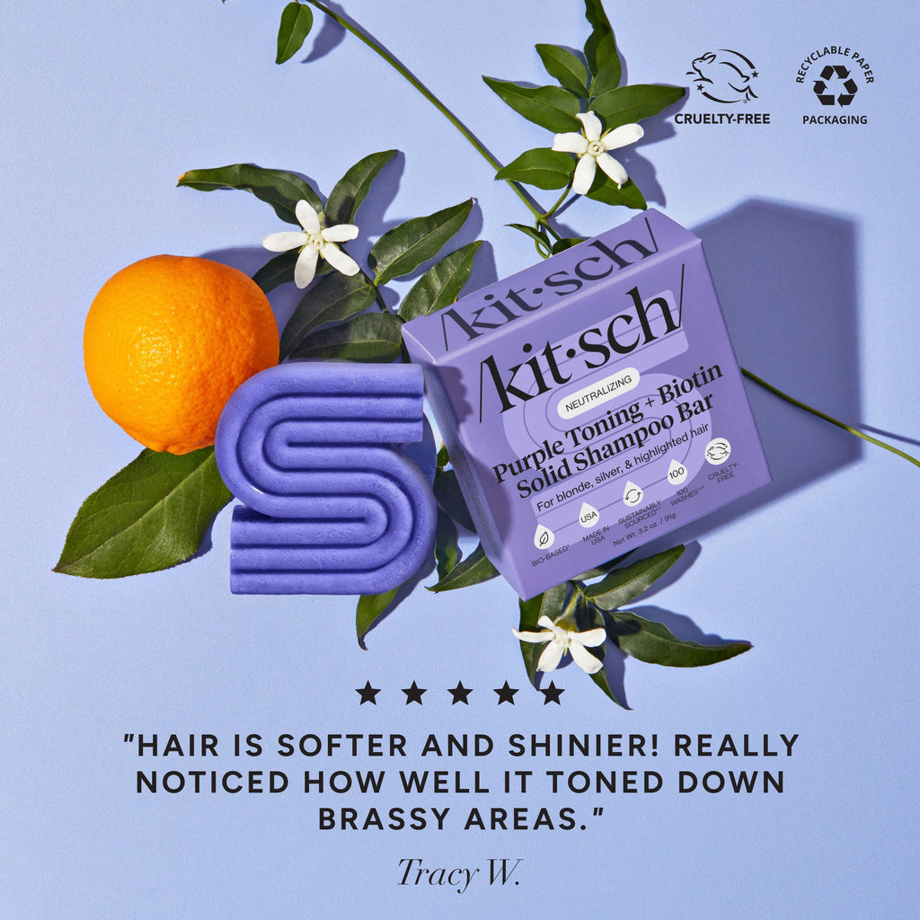 Purple Toning Shampoo Bar for Color Treated & Grey Hair